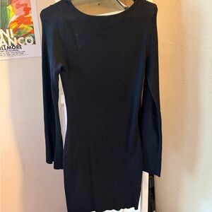 H&M Black Long-Sleeve Dress